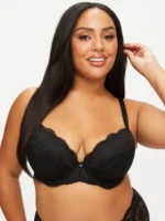 Ann Summers Black Sexy Lace Padded Plunge Bra - Image 4