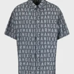 Armani Exchange Regular Fit Short-Sleeved Shirt Men Shirt 3Dzcd4 Z1Waz 05Hc