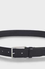 BOSS-Italian-leather belt with brushed silver hardware - Image 4