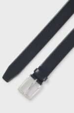 BOSS-Italian-leather belt with brushed silver hardware - Image 3