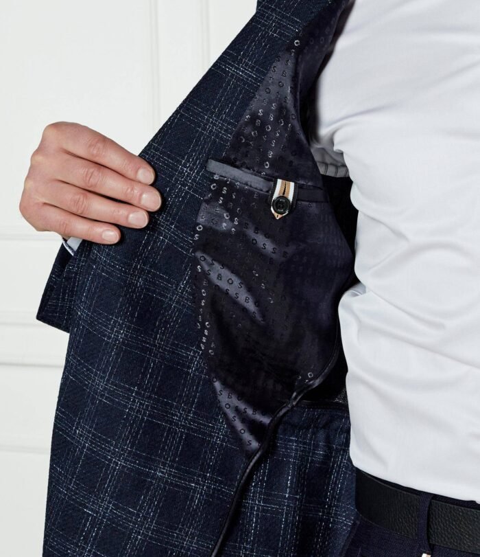 Woolen blazer H-Hutson-233 Slim Fit | with addition of linen - Image 9