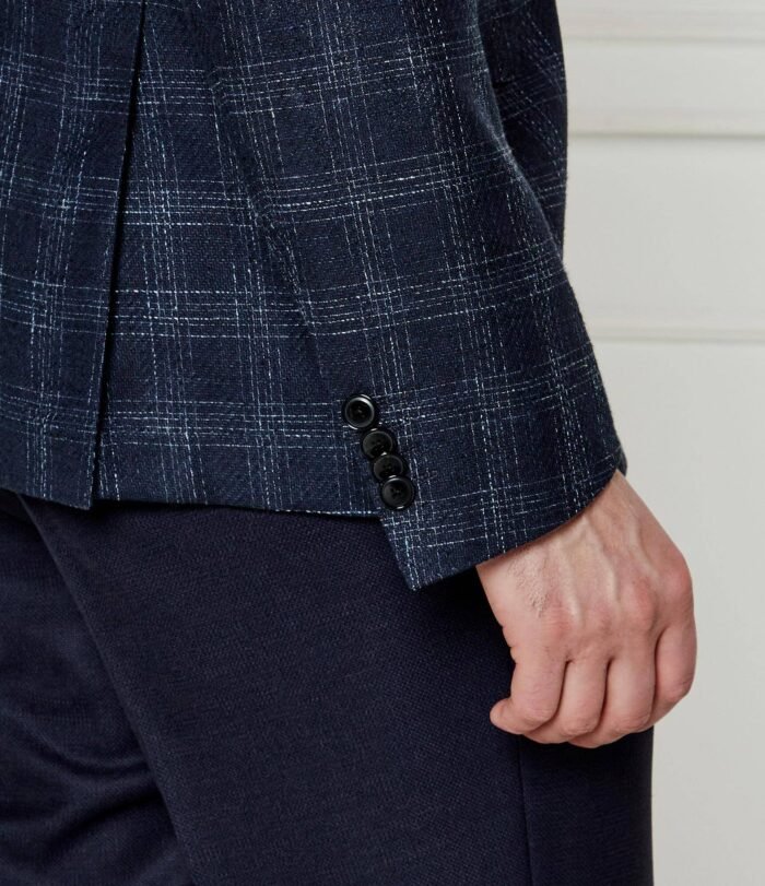 Woolen blazer H-Hutson-233 Slim Fit | with addition of linen - Image 8