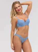Billie lace balconette bra - Arctic Blue - Image 2