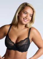Gracey sheer balconette bra - Black - Image 3