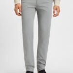 Slim-fit trousers in overdyed stretch satin