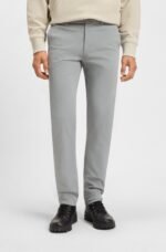 Slim-fit trousers in overdyed stretch satin