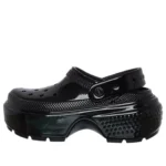 (WMNS) Crocs Stomp High Shine Clog 'Black' 209568-001 - Image 3