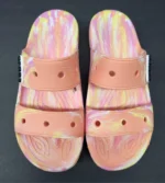 Crocs classic sandals in papaya marble - Image 2