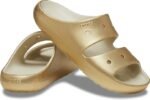 Crocs Unisex Classic Gold Metallic Two Strap Sandals ...
