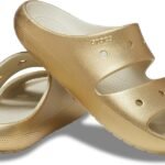 Crocs Unisex Classic Gold Metallic Two Strap Sandals ...