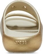 Crocs Unisex Classic Gold Metallic Two Strap Sandals ... - Image 4