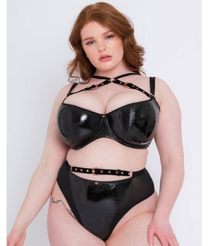 Scantilly Buckle Up Padded Half Cup Bra - Black - Image 4