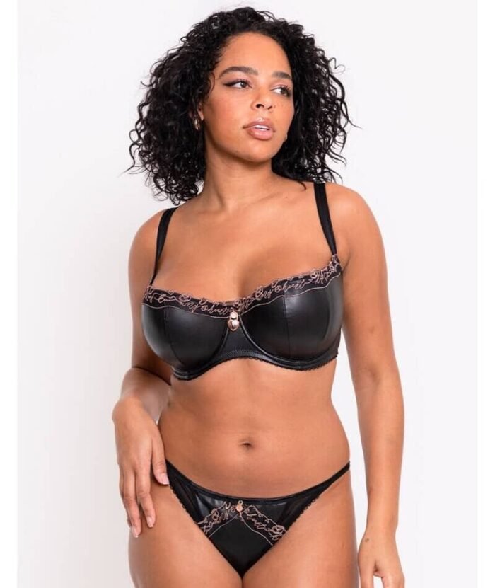 Scantilly Key to My Heart Padded Half Cup Bra - Black - Image 2