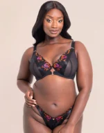 Mesmerise Plunge Bra Black Multi