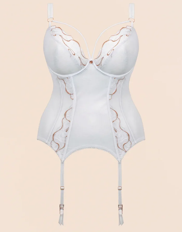 Fascinate Plunge Basque White - Image 3