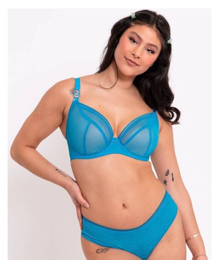 Curvy Kate Lifestyle Plunge Bra - Capri Blue - Image 2