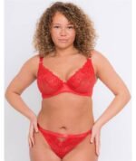 Curvy Kate Stand Out Scooped Plunge Bra - Fiery Red - Image 2