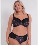 Curvy Kate Wonderfully Full Cup Bra - Black Floral - Image 2