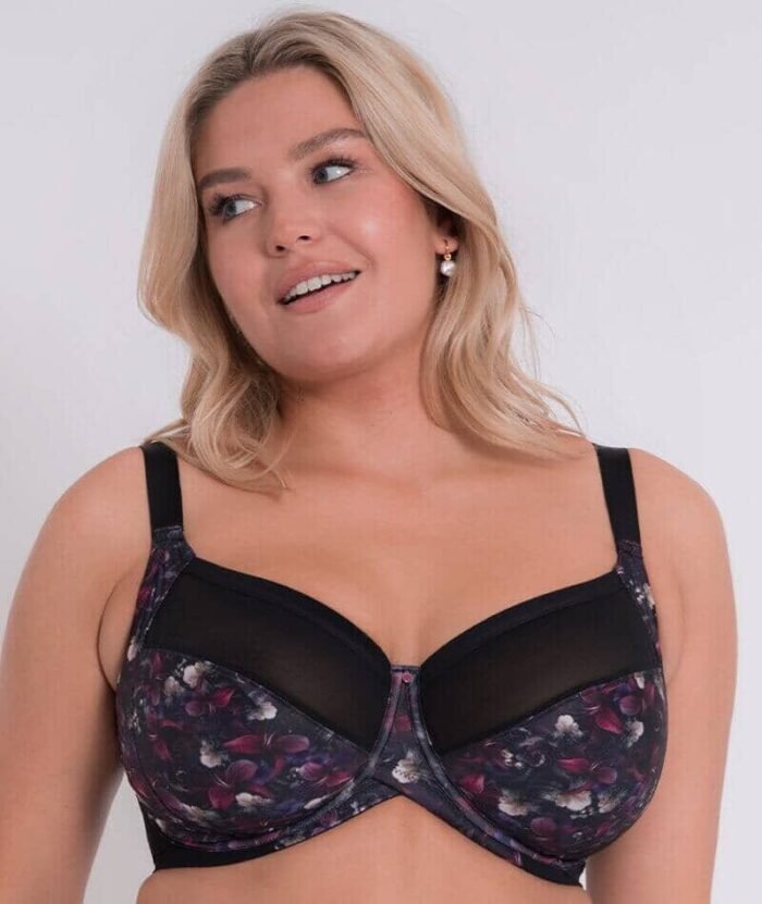 Curvy Kate Wonderfully Full Cup Bra - Black Floral - Image 3