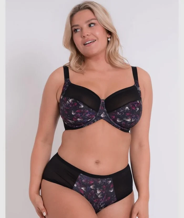 Curvy Kate Wonderfully Full Cup Bra - Black Floral - Image 2