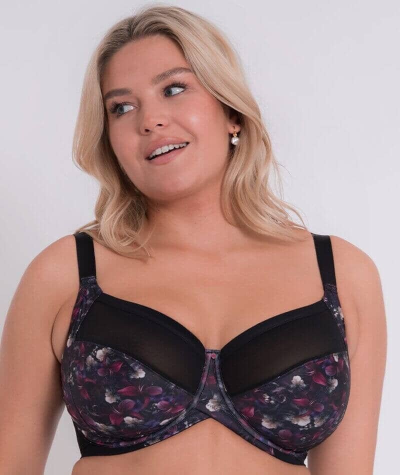 CU-BR-2339 (1) Curvy Kate Wonderfully Full Cup Bra - Black Floral - Image 1