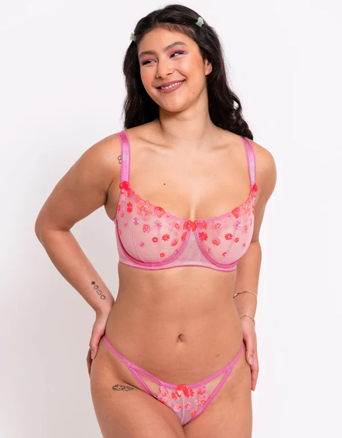 Strawberry Crush Balcony Bra Pink Multi - Image 3