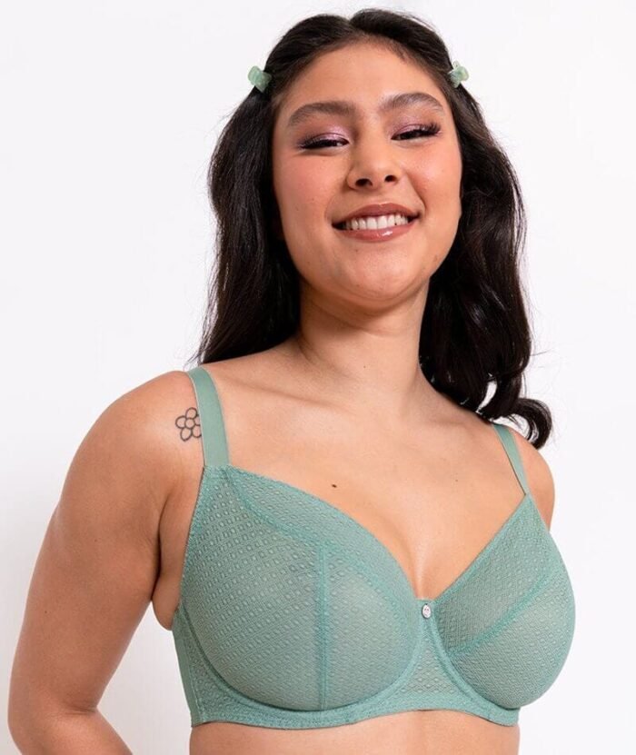 Curvy Kate Happy Boobs Balcony Bra - Sage Green - Image 5