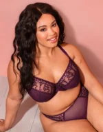 Centre Stage Full Plunge Side Support Bra Fig Purple - Image 2