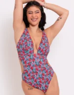 Kitsch Kate Non Wired Multiway Swimsuit Floral Print Multicolour