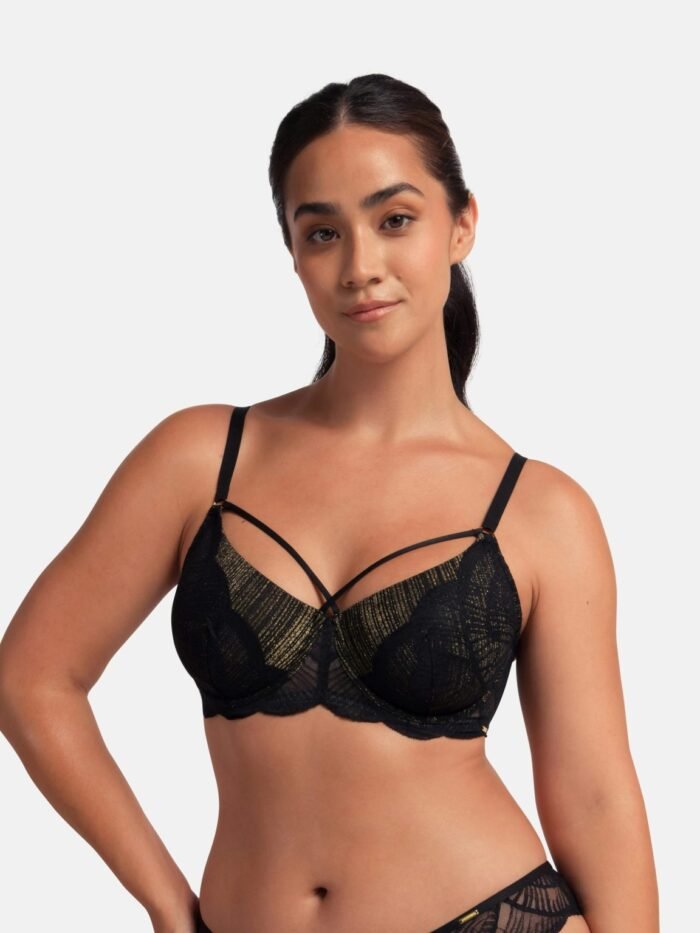 Dorina Bailey non-padded bra black with gold details - Image 2