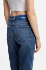 Mom jeans in medium-blue stretch denim - Image 5