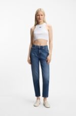 Mom jeans in medium-blue stretch denim - Image 4