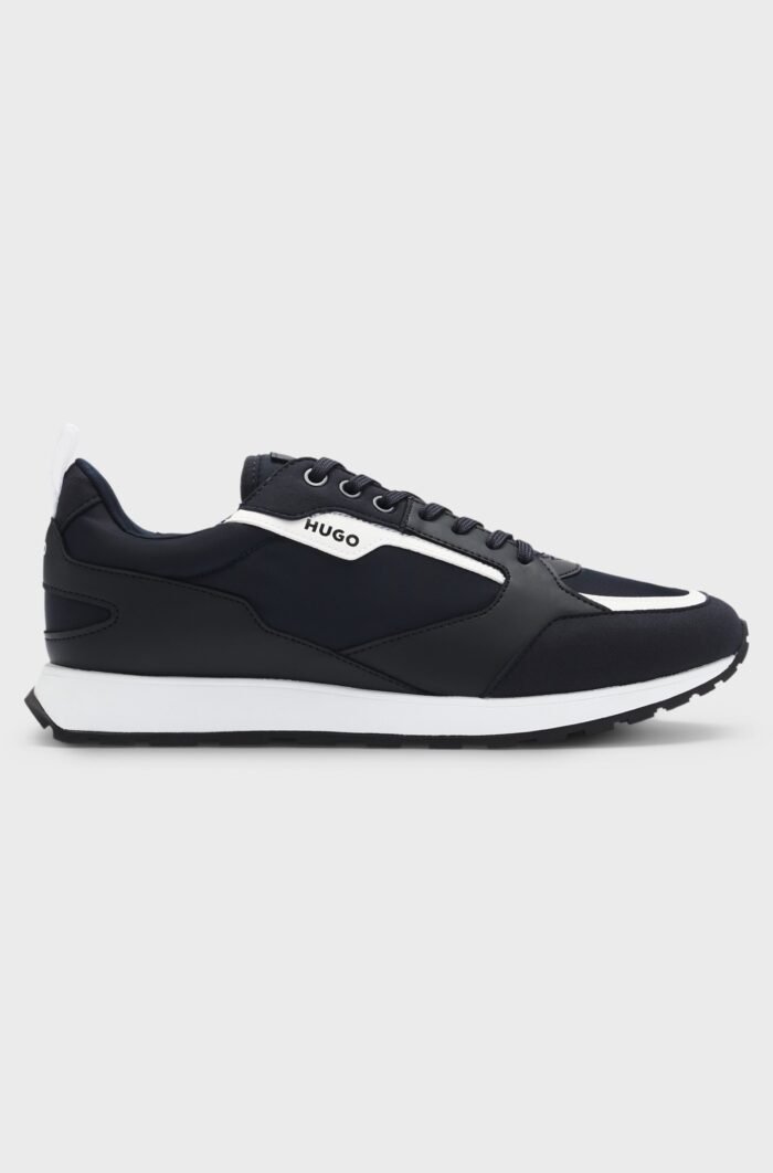 Mixed-material trainers with branded accents1 - Image 4