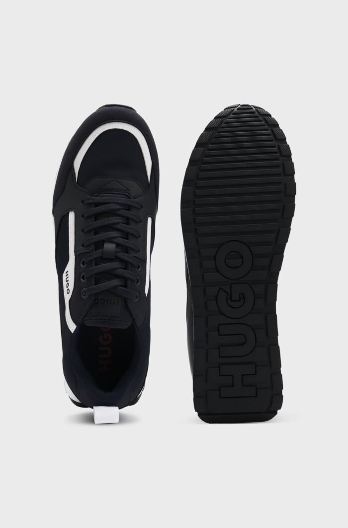 Mixed-material trainers with branded accents1 - Image 2