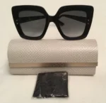 JIMMY CHOO AURI/G/S 80790 53-22-145 Black/ Gray Lens Women’s Sunglasses