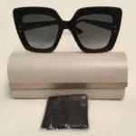 JIMMY CHOO AURI/G/S 80790 53-22-145 Black/ Gray Lens Women’s Sunglasses