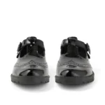 Junior Girls Lachly Brogue T-Bar Patent Leather Black - Image 3