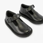 Kickers 117236 KOPI HEART T BAR Infant Girls School Shoes Black - Image 4