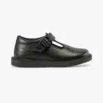 Kickers 117236 KOPI HEART T BAR Infant Girls School Shoes Black