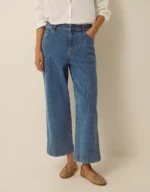 Hallie Regular Crop Wide Leg Jeans Blue