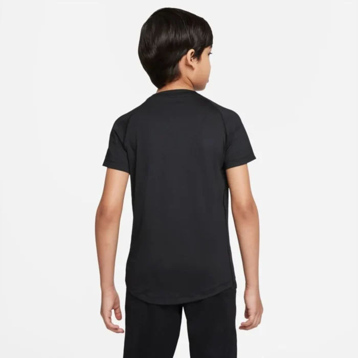 Nike Pro Training T-Shirt Dri-FIT - Black/White Kids - Image 2