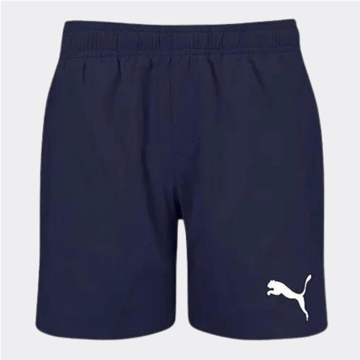 PUMA Boys' Mid-Cut Swim Shorts in Blue - Image 3