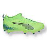 Puma Ultra 5 Match FG/AG JR Kids Football Game Boots Boys Shoes Yellow 108096-03