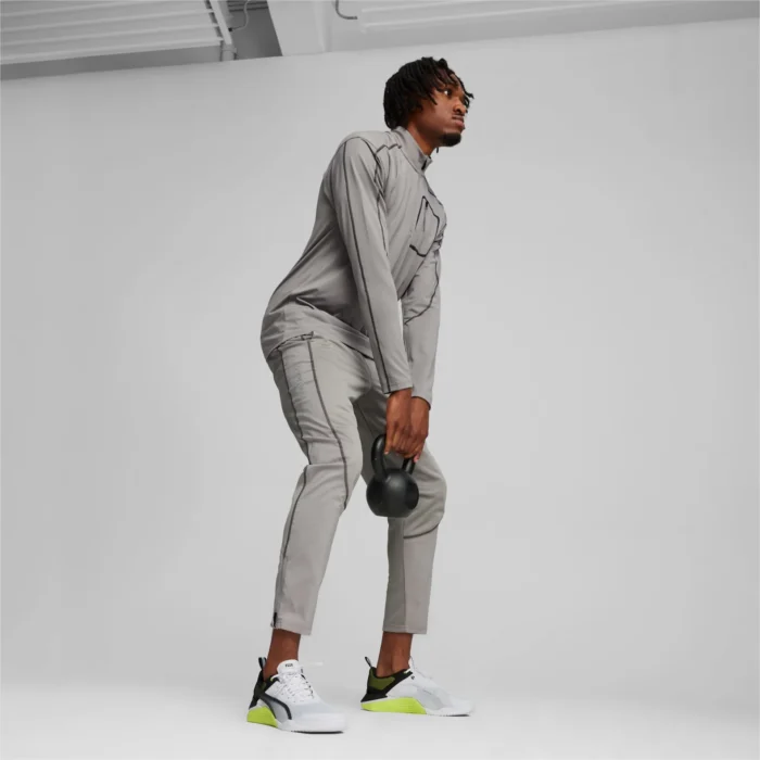 Puma Men's Training Fuse 3.0 Trainers - Grey, Silver Mist-Lime - Image 8