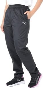 PUMA 525025 01 BLK Fleece-Lined Tricot Woven Pants - Image 3