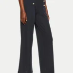 LAUREN RALPH LAURENFabric trousers 200807573003 Dark blue Wide leg