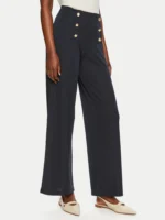 LAUREN RALPH LAURENFabric trousers 200807573003 Dark blue Wide leg