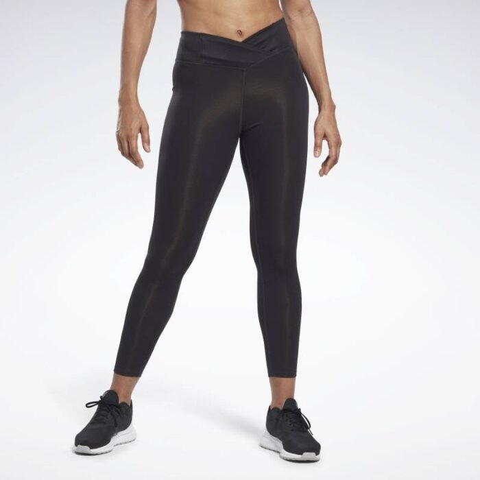 Women's Reebok high rise leggings - black - HT6031 - Image 4