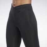 Women's Reebok high rise leggings - black - HT6031 - Image 2