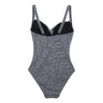 Women's Sakari Tummy Control Costume | Navy White Seeksucker Stripe - Image 2